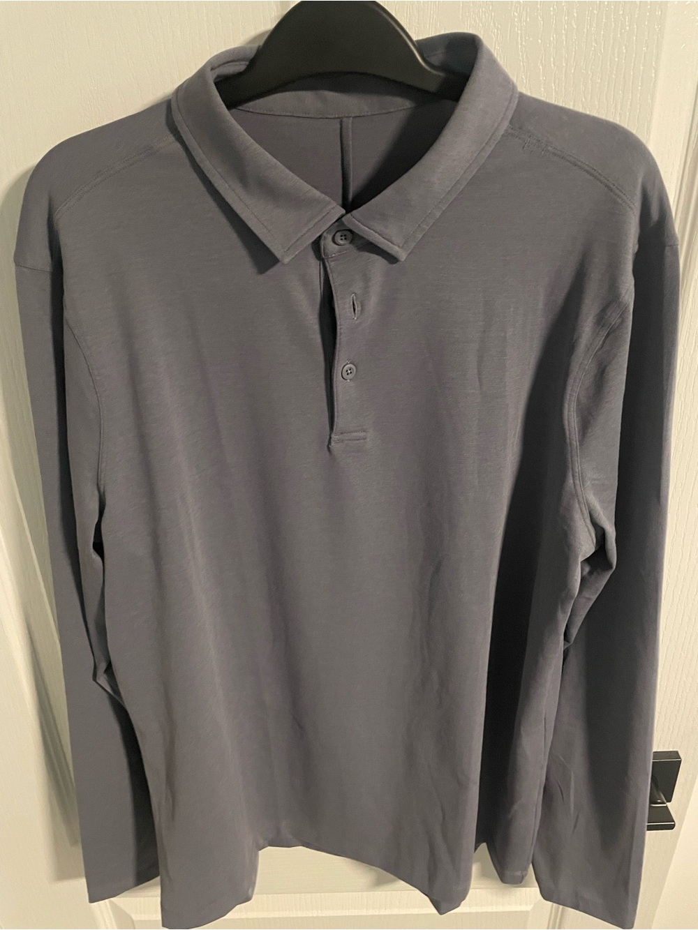 lululemon athletica Men's Long Sleeve Polo - Slate Gray